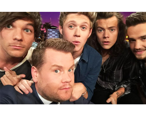 james corden one direction history