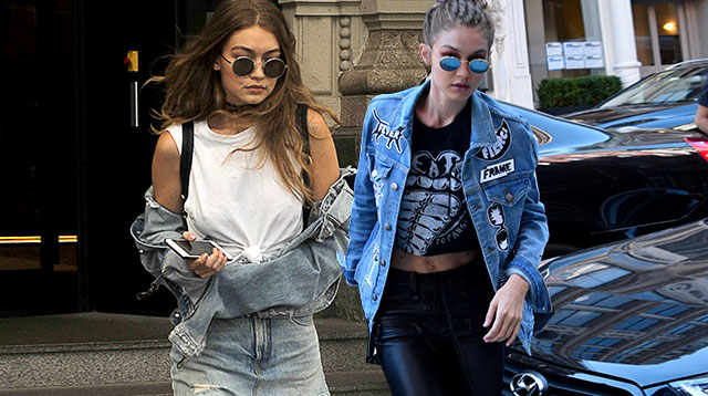 Denim Joggers Are a Supermodel-Approved Styling Trick