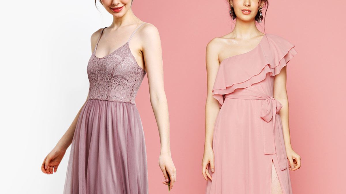 pastel pink dress for wedding guest
