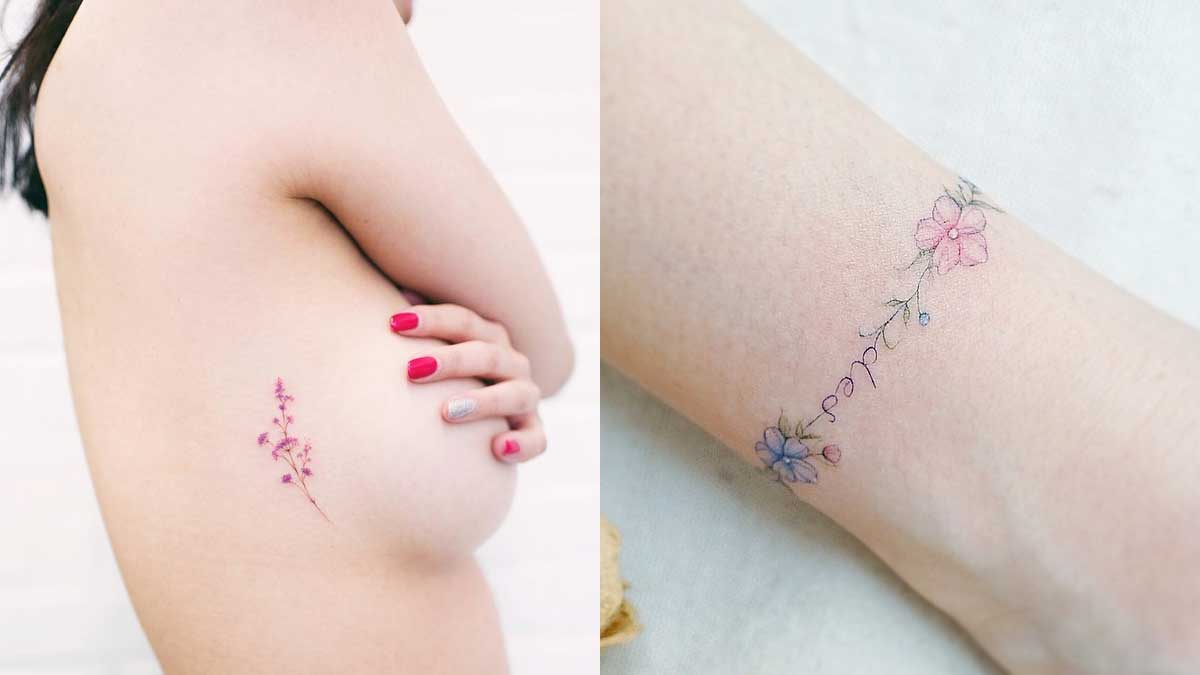 Tiny And Delicate Flower Tattoo Ideas