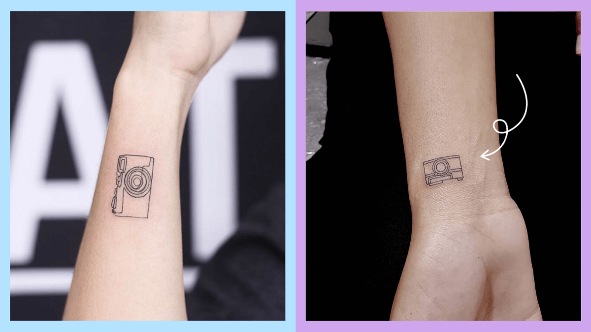 15 Lit Tattoo Ideas For The Raving Photographer  Camera tattoos Camera  tattoo Photographer tattoo