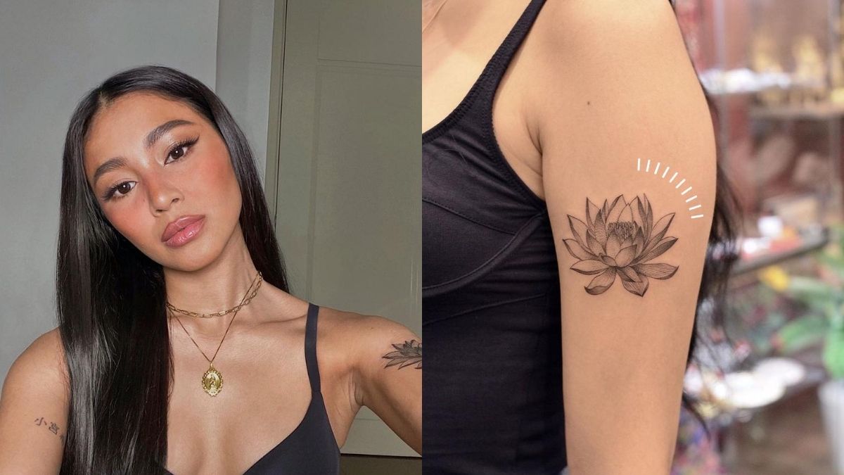 Nadine Lustre Lotus Flower Arm Tattoo 2020