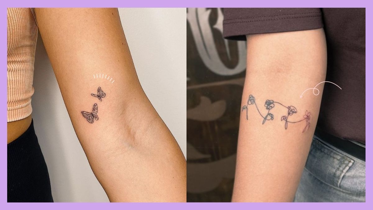 Upper arm tattoos for females minimalist