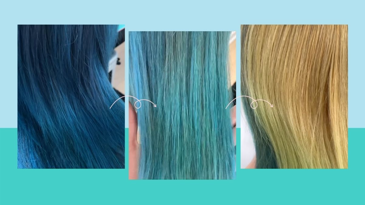 how to remove blue hair dye