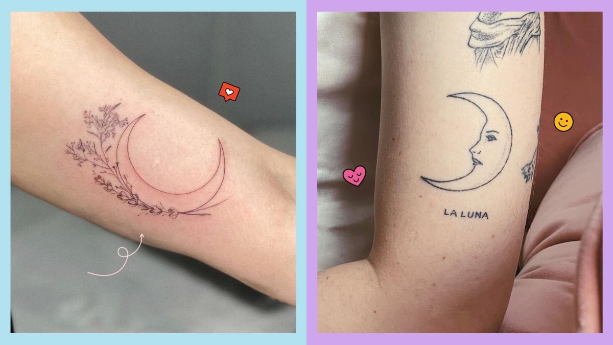 Cute moon tattoo ideas