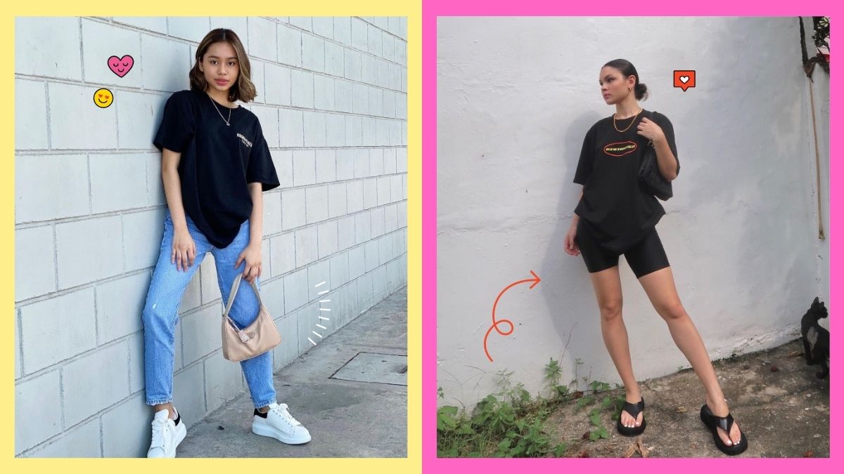 The Cutest Black Oversized T-shirt Outfit Ideas