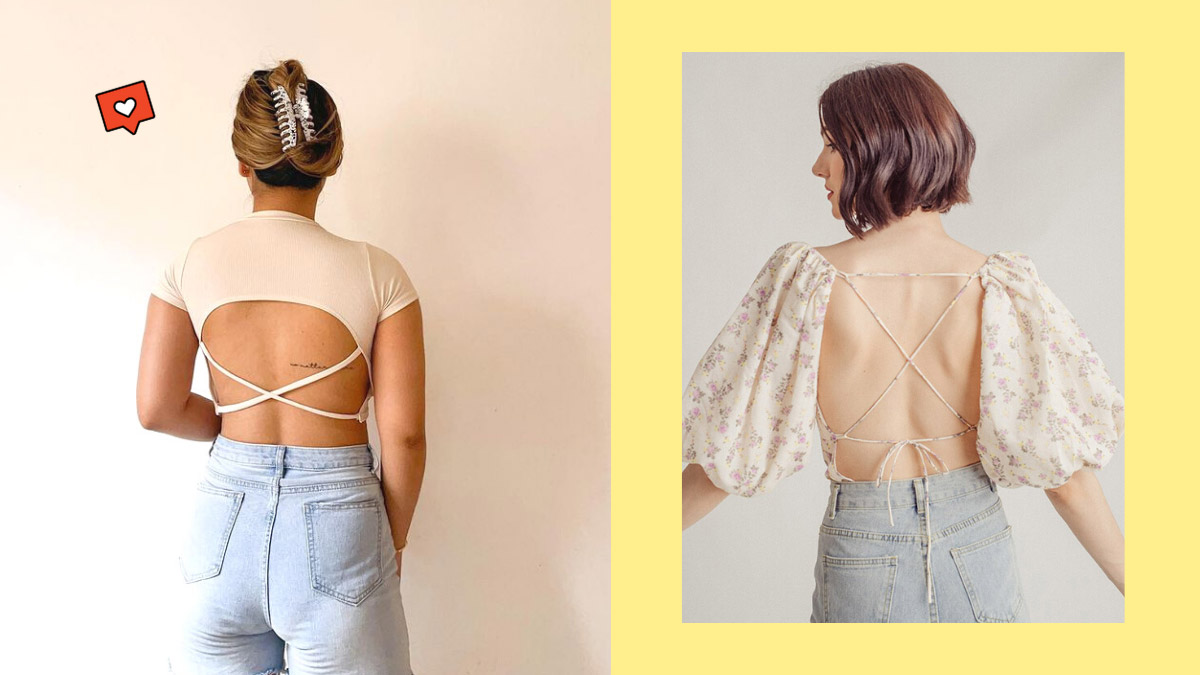 Backless Tops, Open Back Tops & Shirts