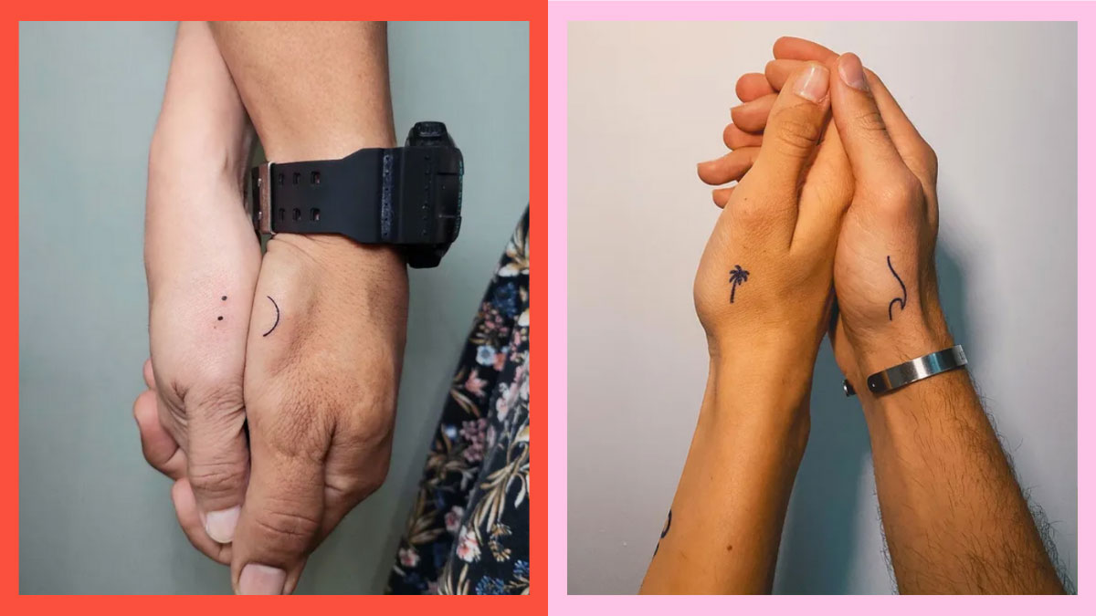 Continuous couple tattoos