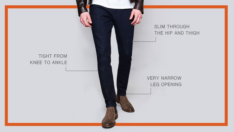 jeans with narrow leg opening