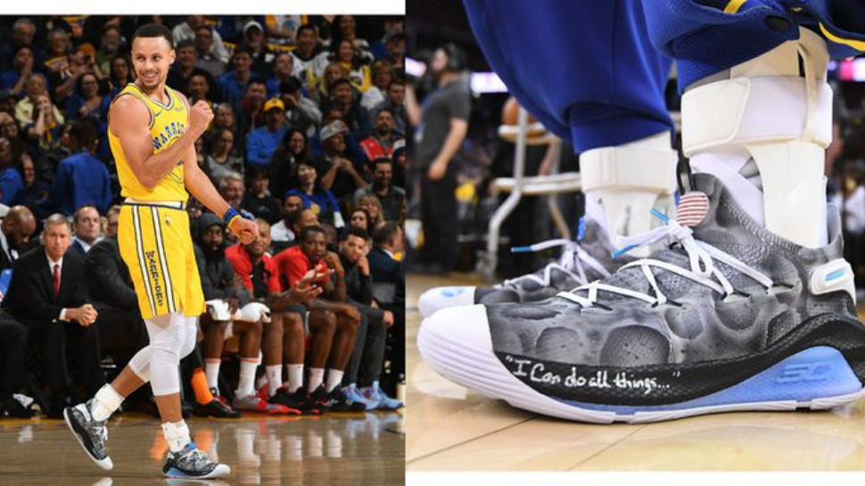 Steph Curry Moon Landing Under Sneakers