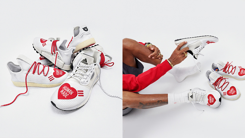 Pharrell & NIGO Reunite For a HUMAN MADE x adidas Hu Sneaker Collab - The  Source