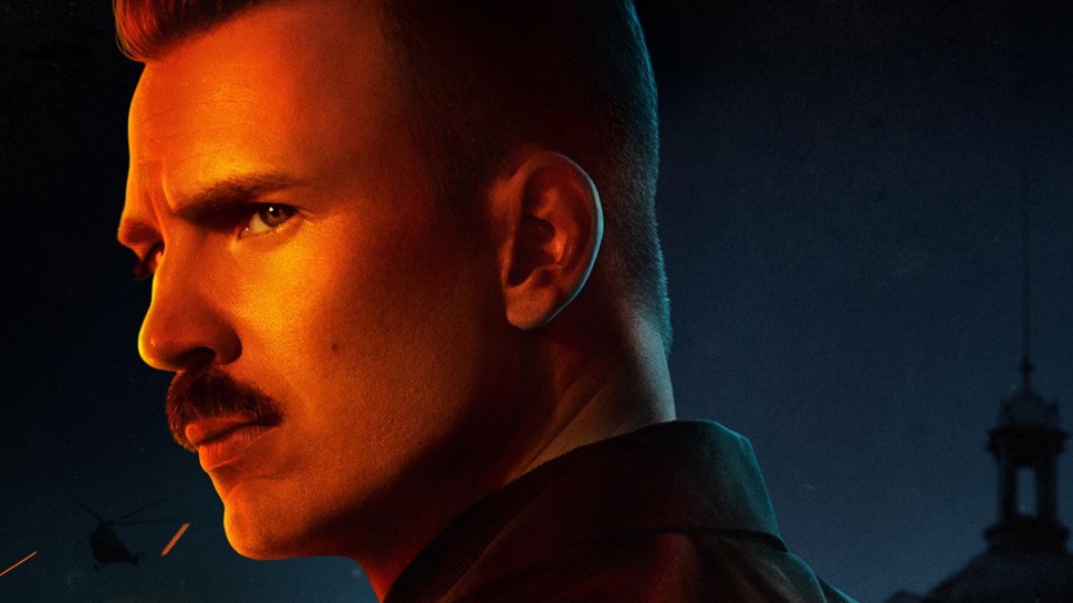 Chris Evans On His Psychopathic Villain And Trashy Mustache In Netflix