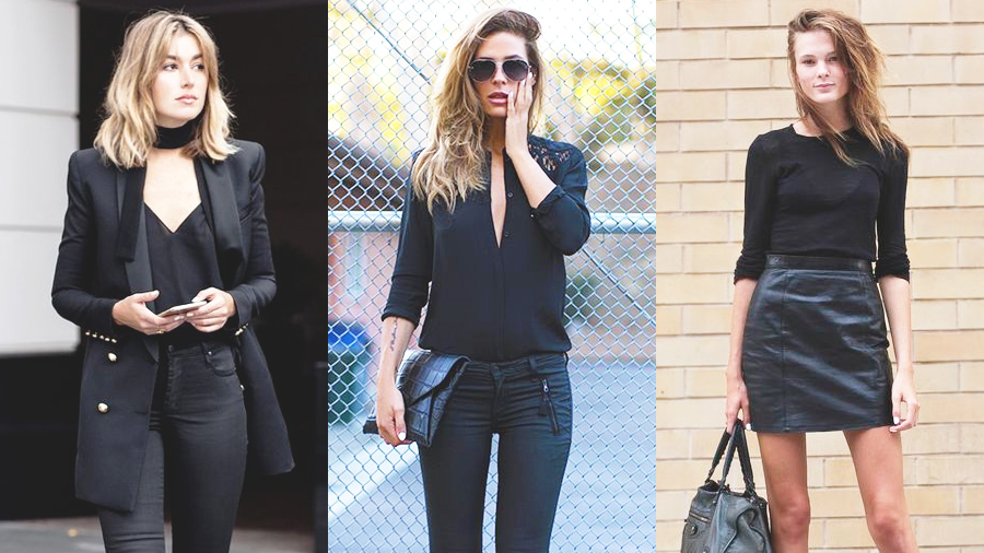 all black stylish outfits