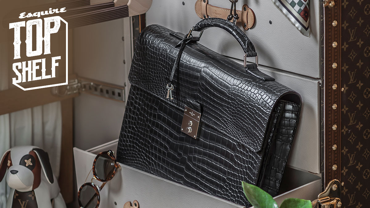 A Louis Vuitton printed leather shoulder bag with accompanying purse; two  crocodile skin handbags and a Morabito briefcase, A Gentleman's Cabinet of  Curiosities
