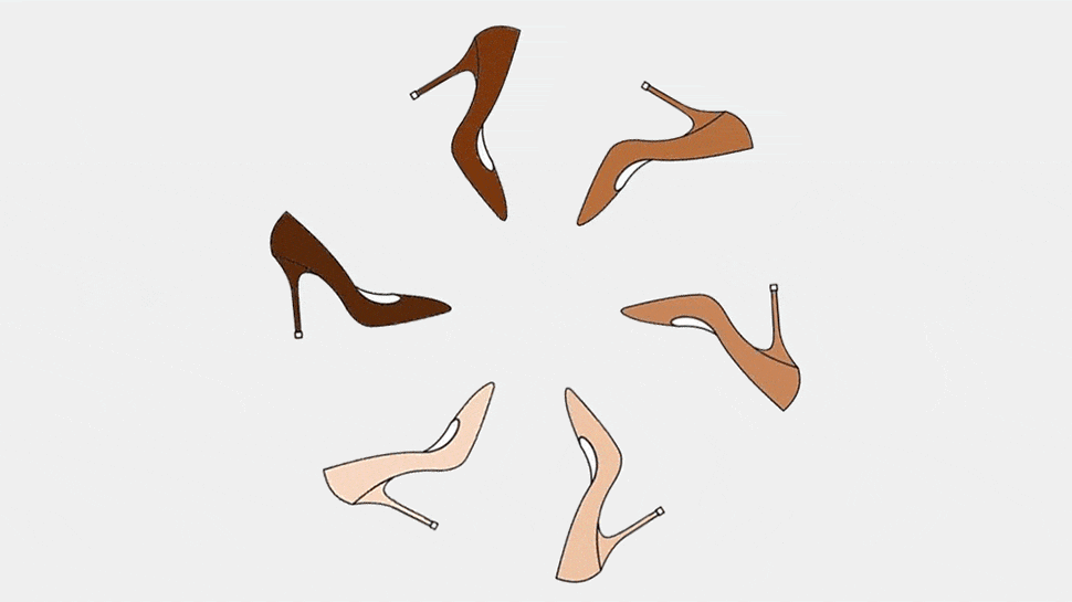 Different Shades Of Nude Heels