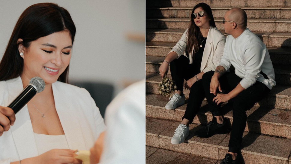 Look: Angel Locsin Wore Affordable White Sneakers For Her Wedding