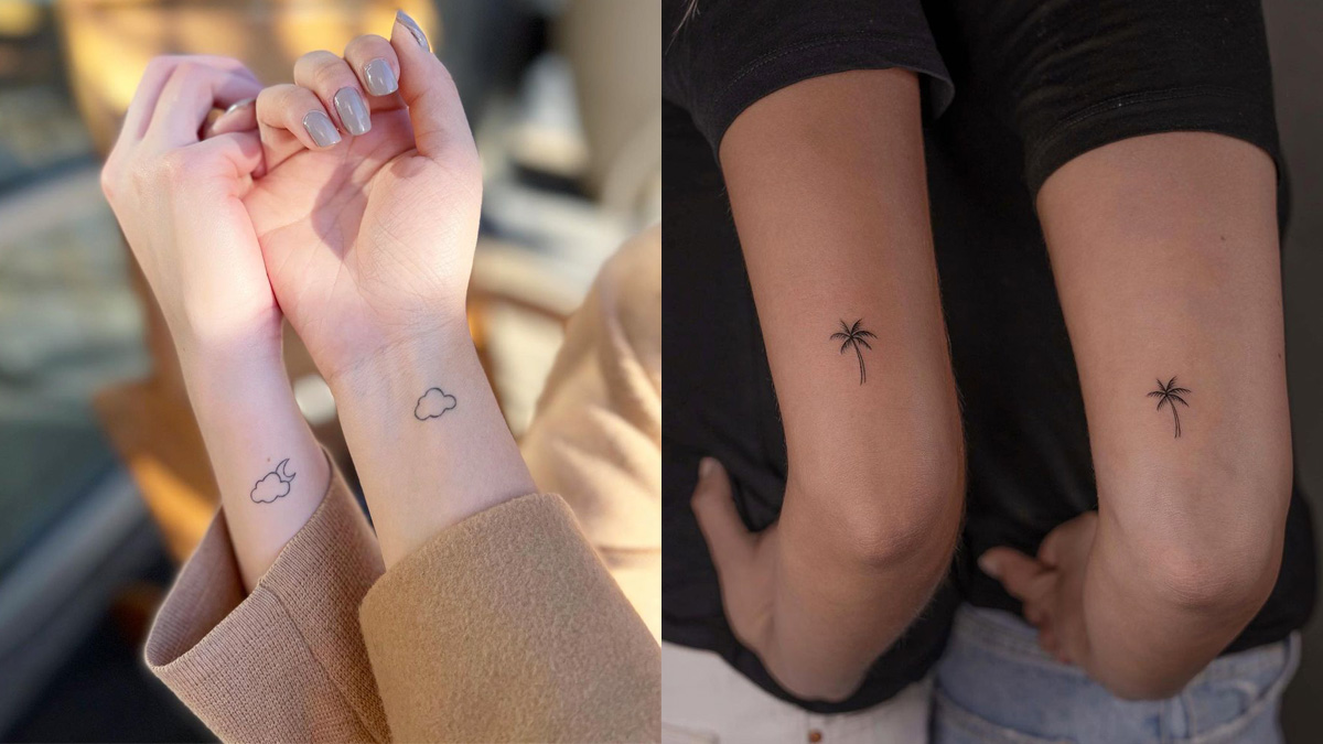 cute matching best friend tattoos for girls