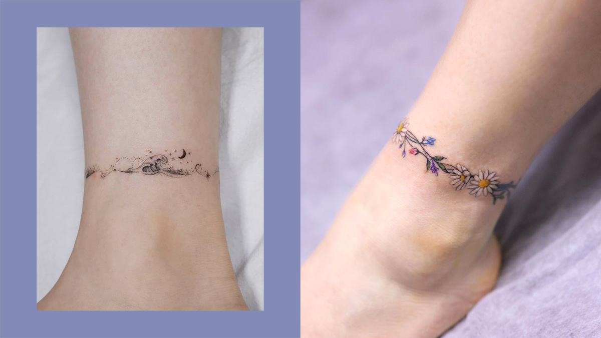 Anklet tattoo design