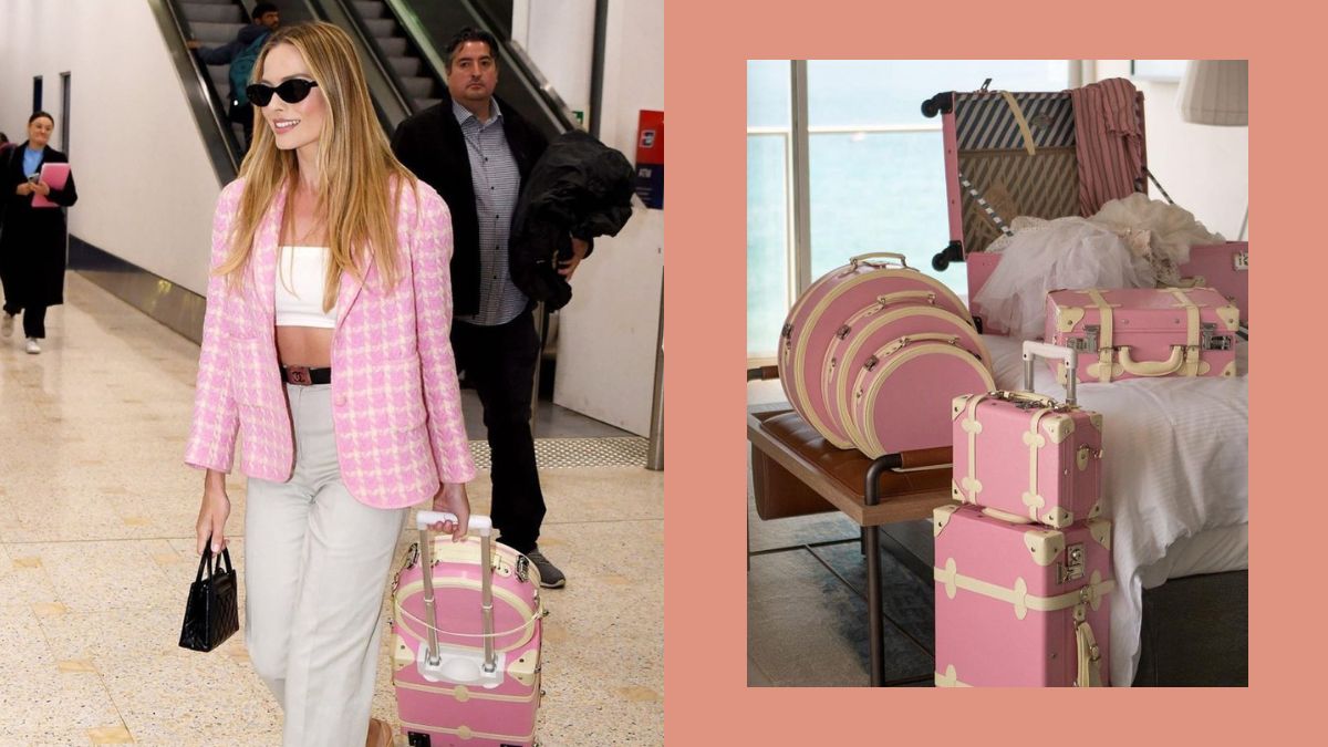 Where To Buy Margot Robbie's Barbie Vintage Pink Luggage
