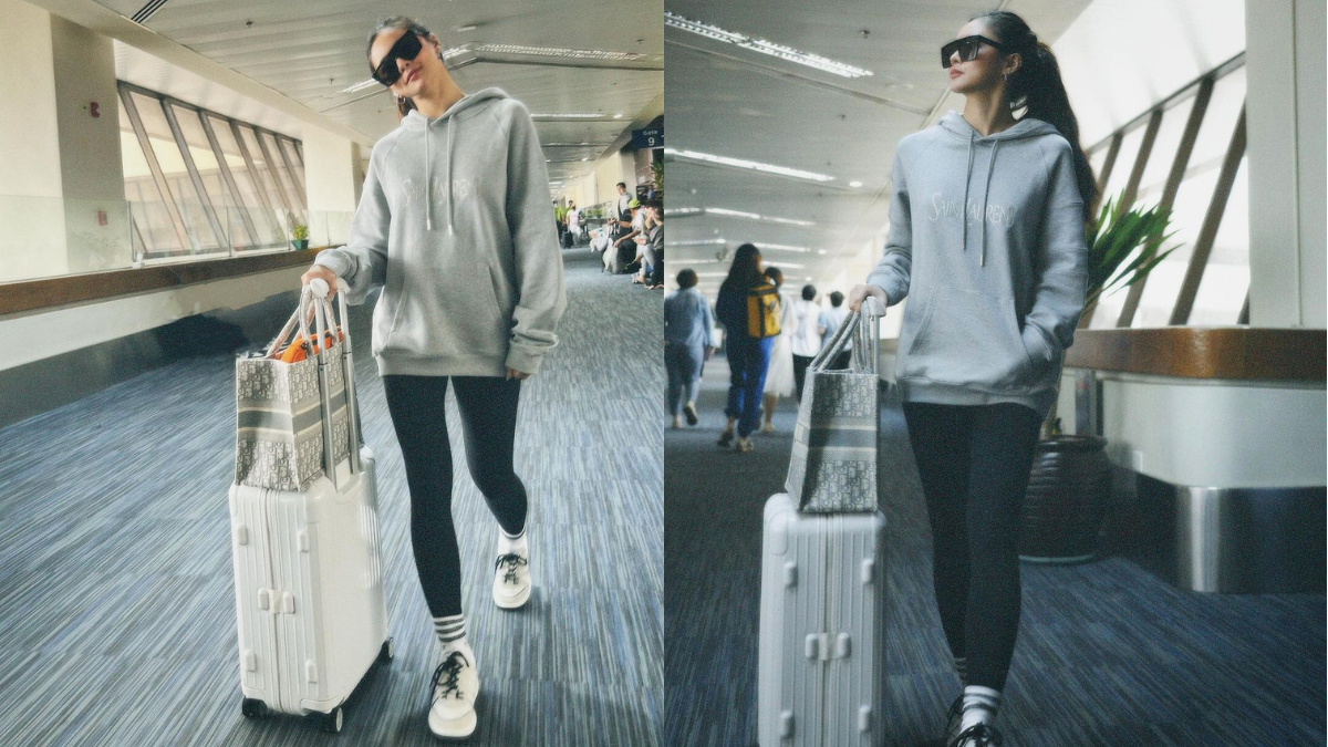 Kim Chiu Wears A Cozy Designer Outfit At The Airport