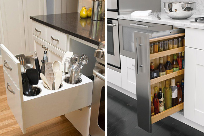25 Clever Cabinet and Drawer Storage Ideas for Your Home  Clever kitchen  storage, Kitchen design, Home remodeling