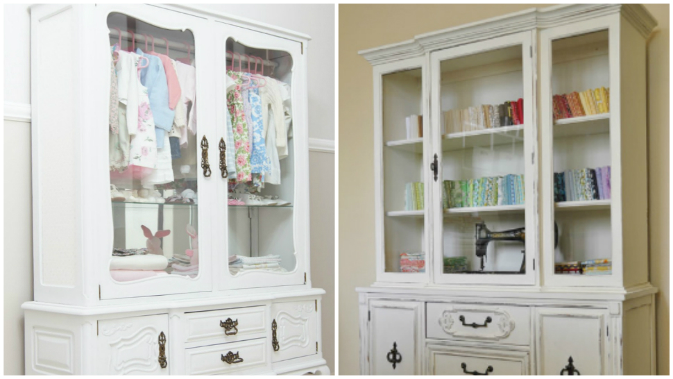 alternative uses for a vintage china cabinet | rl