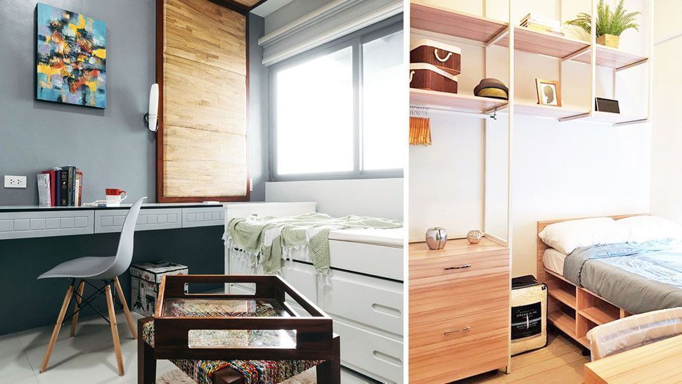 These 24sqm And Below Condo Units Show Amazing Small Space Solutions,Living Room Lake House Interior Design Ideas