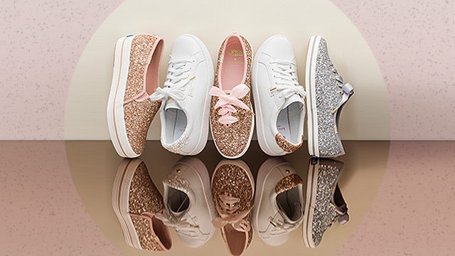 This Glitter and Satin Sneaker Line is 