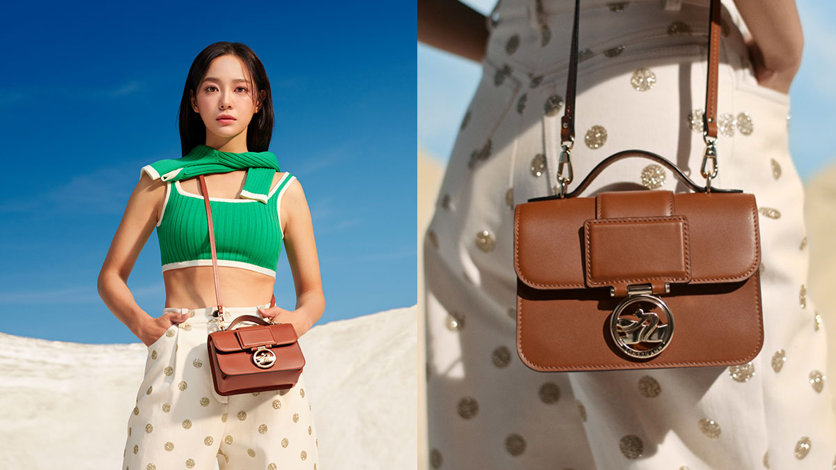 Longchamp - The iconic Le Pliage Cuir bag comes in Cherry