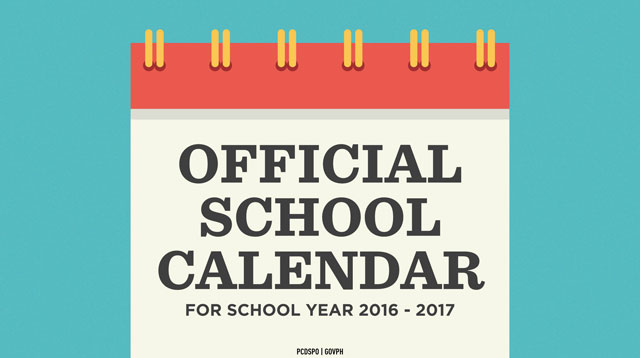 Deped Releases Calendar For School Year 16 To 17