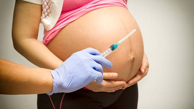 what is the needle test for pregnancy