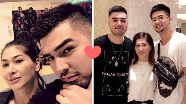 Jackie Foster, her sons Andre and Kobe Paras: a family reunion