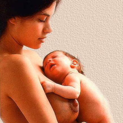 Naked Mom Baby Breastfeeding