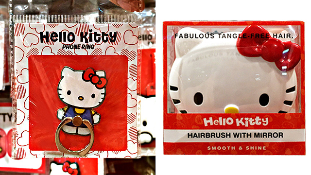 Sanrio characters, including Hello Kitty, are seen on display during the  grand opening of Daiso …