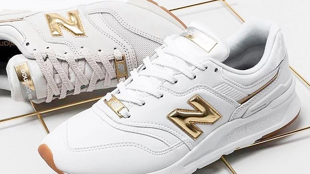 white and gold new balance