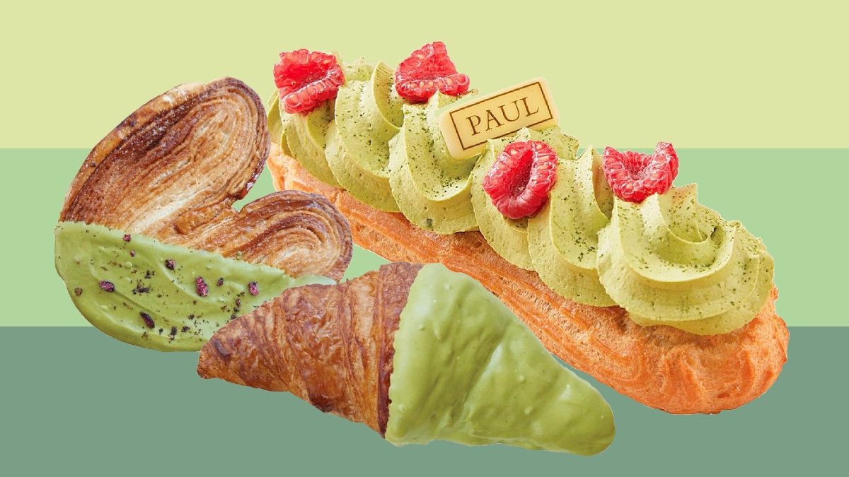 Pastry Shop Paul Boulangerie New Matcha Croissant Pastries