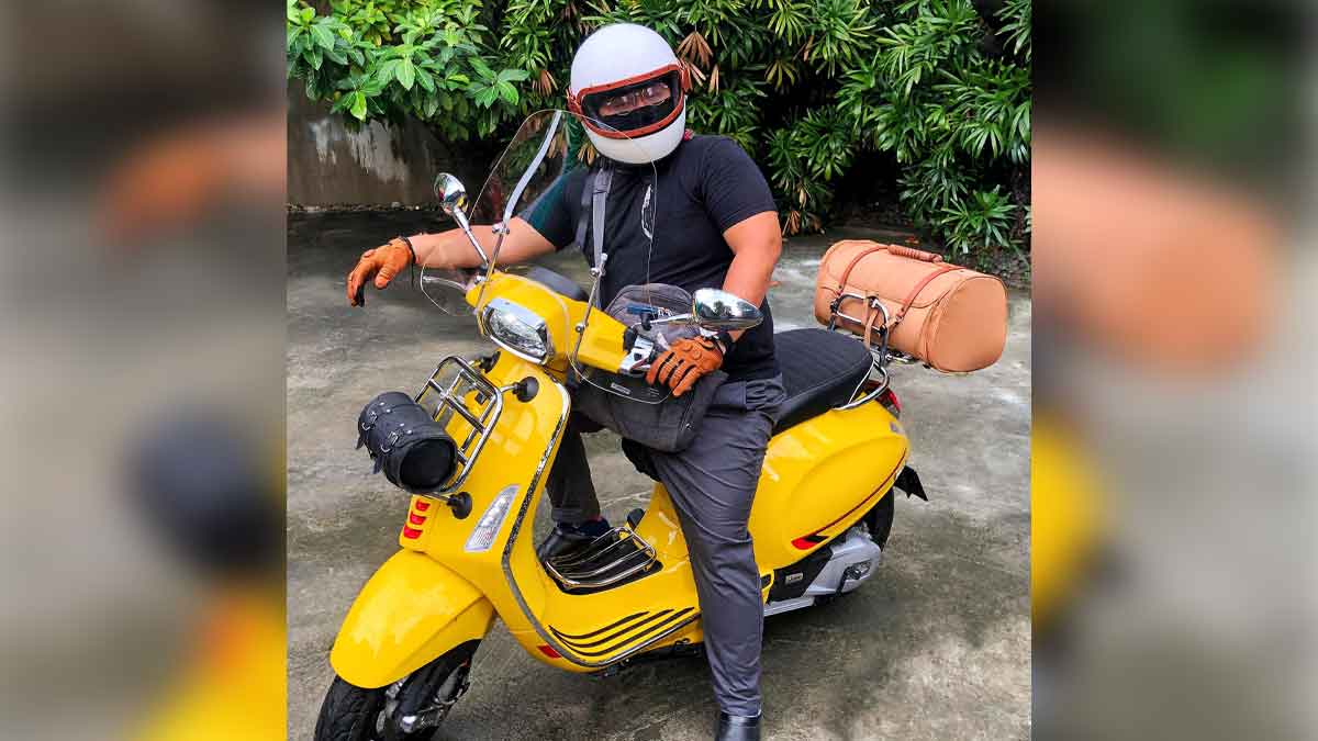 Ninong Ry rides with the Vespa Club of the Philippines