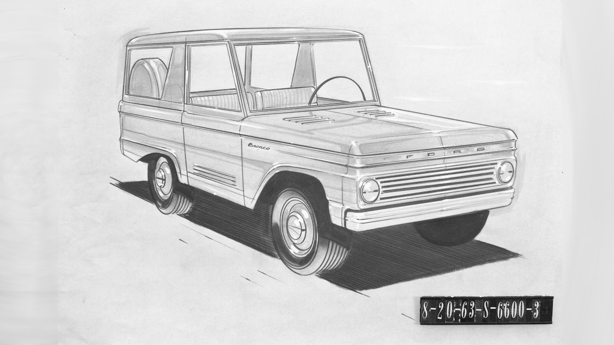 Look: Design sketches of original Ford Bronco from 1963