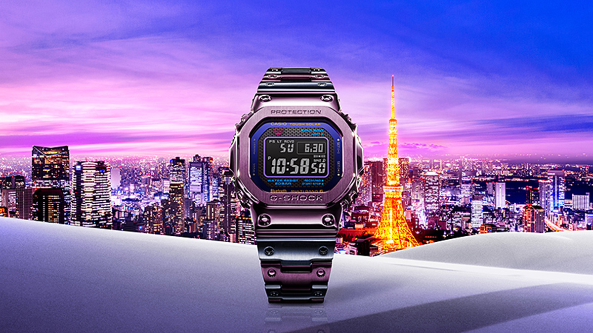 The Casio G-Shock GMW-B5000PB-6 was inspired by Tokyo sunsets