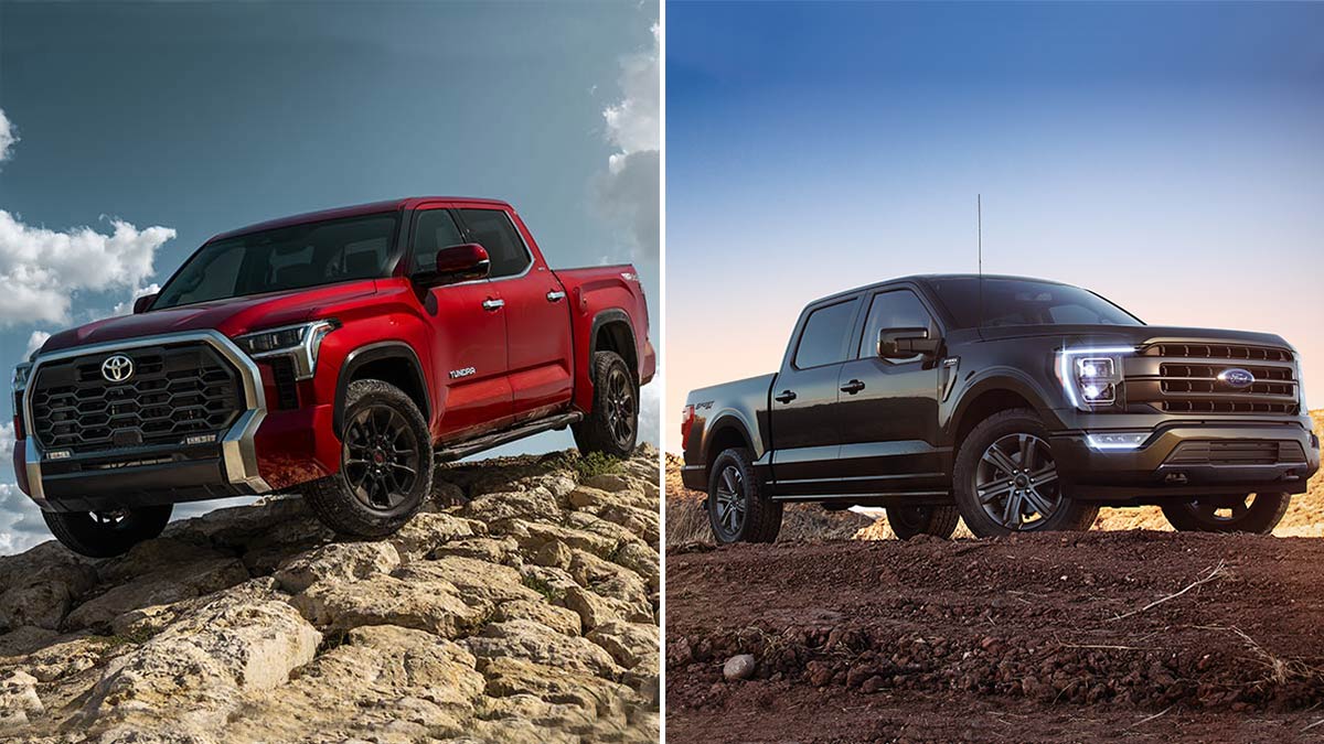 2022 Toyota Tundra, 2021 Ford F150 Comparo, Specs, Features