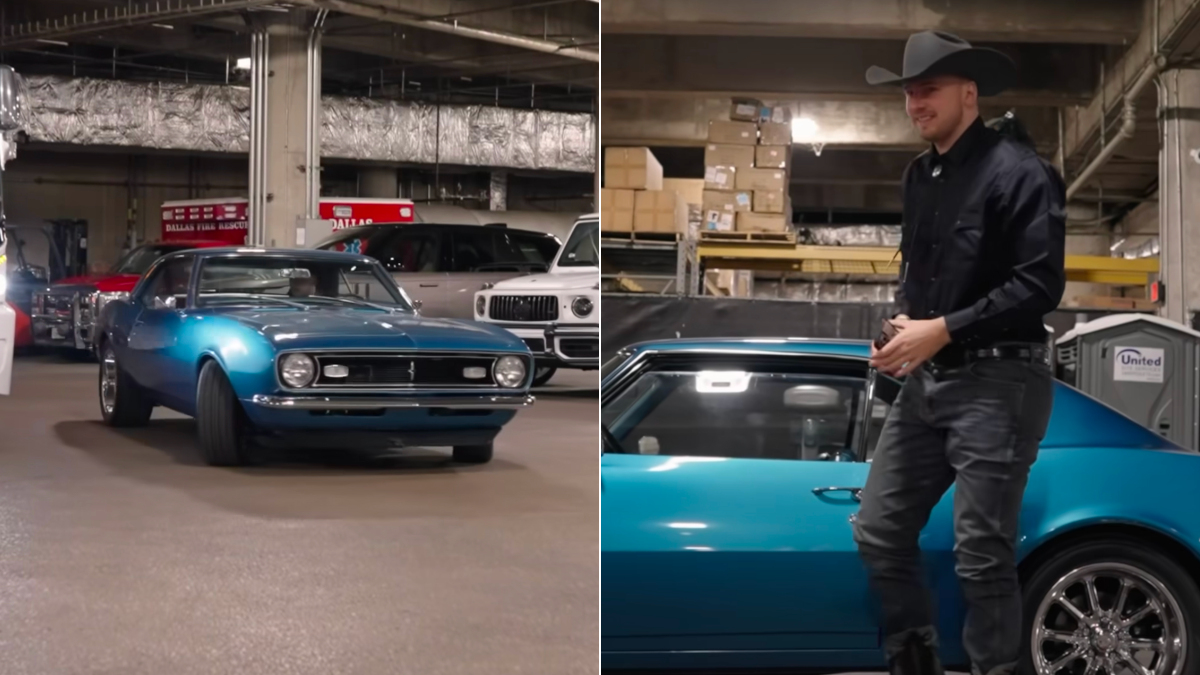 Luka Doncic shows off his first-gen Chevrolet Camaro