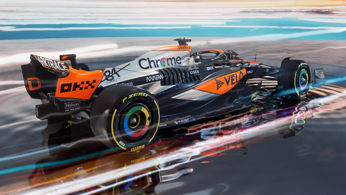 McLaren running Chrome livery at 2023 British GP
