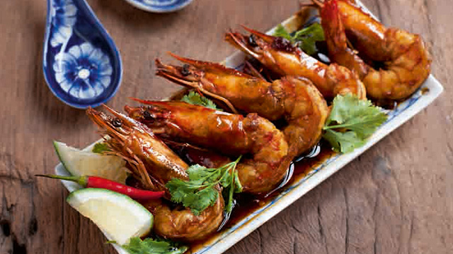 Ginger Caramel Prawns Recipe Yummyph