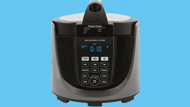 baumann duo pressure cooker air fryer