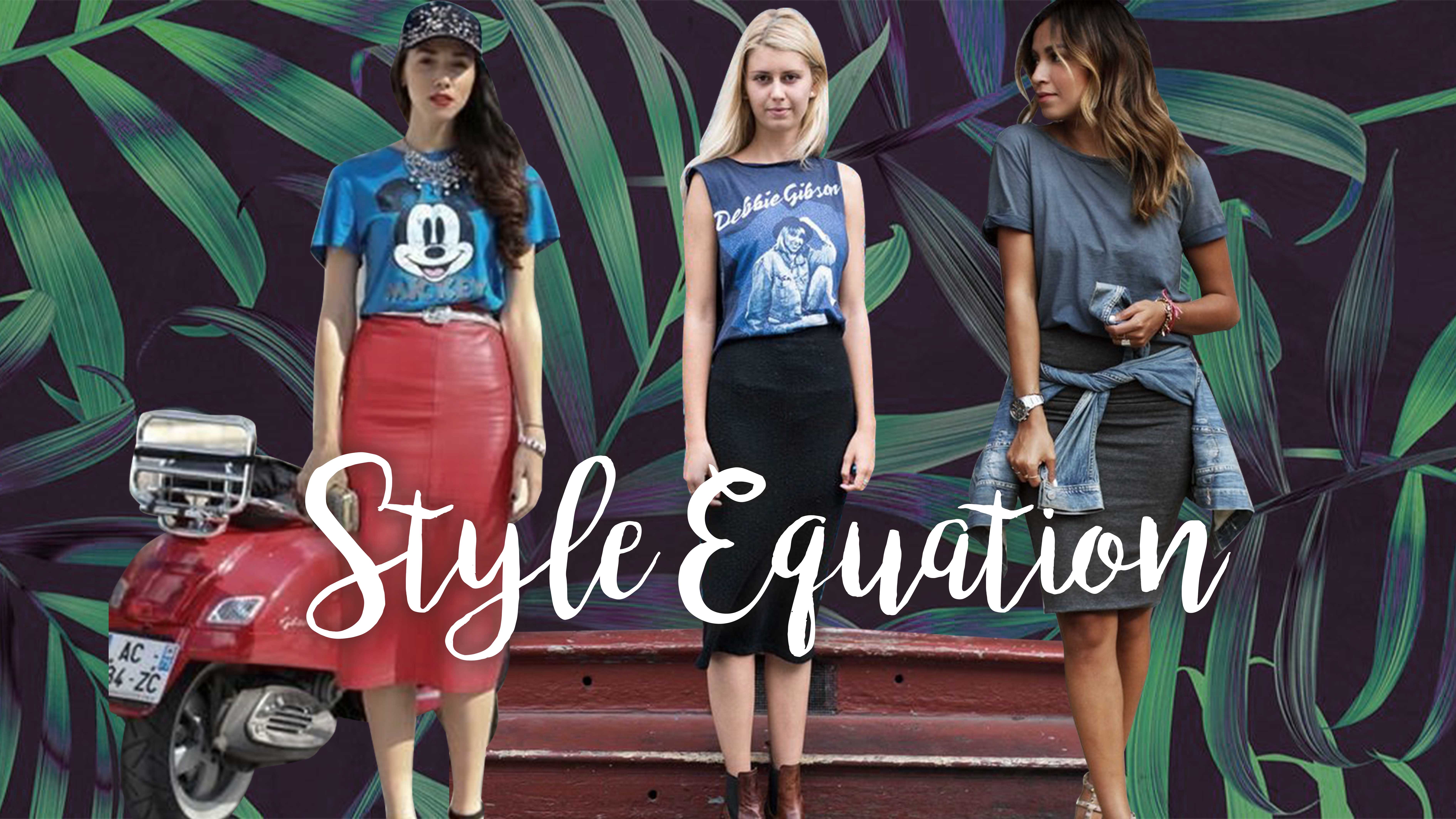 Style Equation: T-Shirt And Pencil Skirt