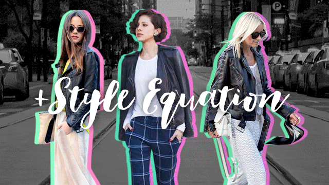 Style Equation: Leather Jacket And Pajama Pants 