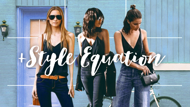 Style Equation: Black Cami And Jeans