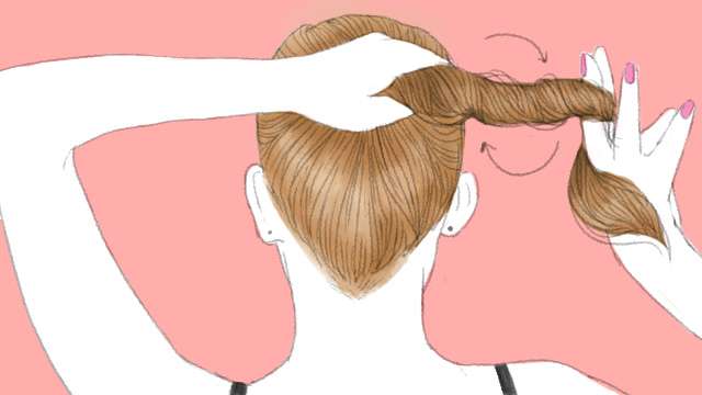 Learn How to Create a Bun Minus a Hair Tie