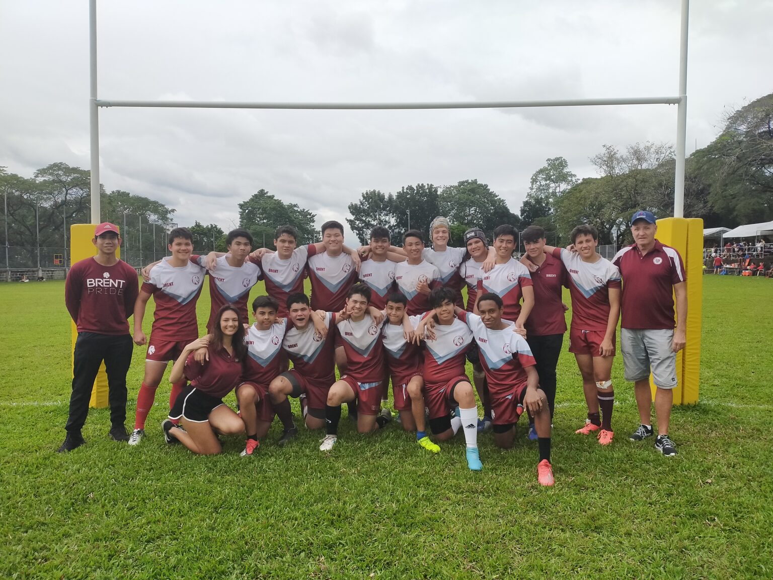 Austin Ramsay with Brent International School Manila rugby team