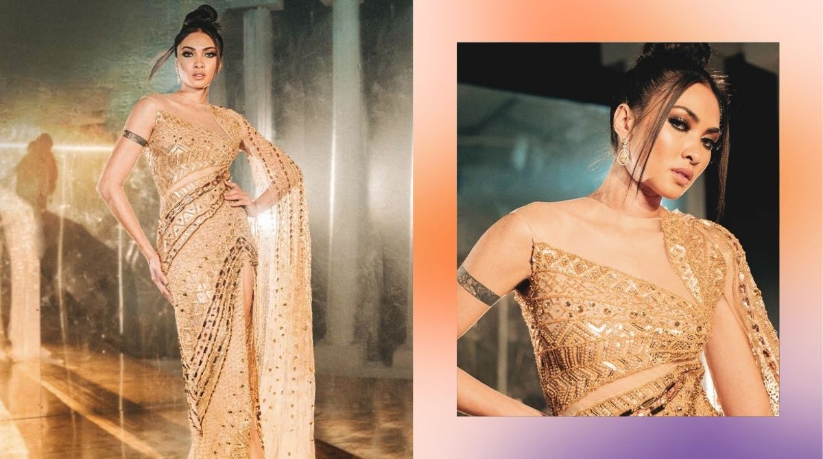 Here's the Cool Story Behind Bea Gomez's Golden Evening Gown for Miss Universe 2021